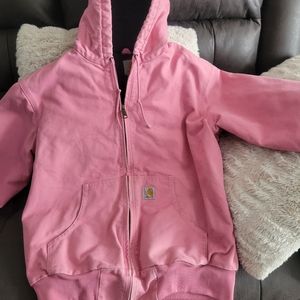 Womens M pink carhartt duck jacket